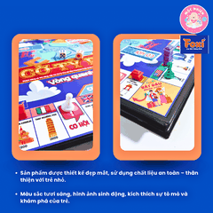 Đồ chơi Cờ Tỷ Phú Chủ Đề Vòng Quanh Thế Giới Size Lớn - Cờ Tỉ Phú Đồ Chơi Trí Tuệ Trẻ Em - Hiệu Foxi