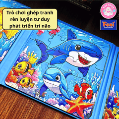 Đồ chơi ghép hình puzzle nam châm gấp lại thành cuốn sổ - Puzzle Foxi 2501 Level 1