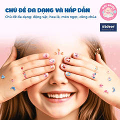 Đồ chơi Sticker dán móng tay cho bé Mideer Nail stickers 4 mẫu miếng dán cho bé gái