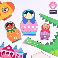 Combo 03 bộ cắt giấy thủ công Lets Cut Paper Mideer 03 cấp độ