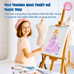 Sổ tay thiết kế thời trang Mideer kèm vải - Đồ chơi cho bé gái Dress-up Fashion Guide MD2348