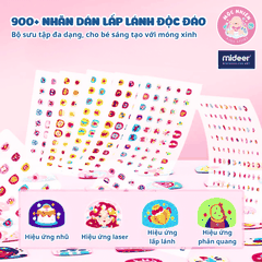 Đồ chơi Sticker dán móng tay cho bé Mideer Nail stickers 4 mẫu miếng dán cho bé gái