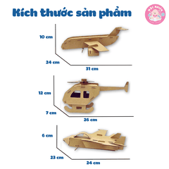 Đồ chơi giấy từ bìa carton cao cấp - Mô hình lắp ráp phương tiện giao thông (Nhiều mẫu) - MAGIX
