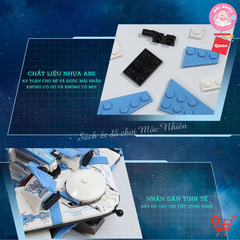 Đồ Chơi Lắp Ráp Qman 41106 (741 chi tiết) - Biệt Đội Tiên Phong - Máy Bay Chiến Đấu Thiên Hà - Cho bé từ 6t