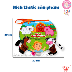 Sách vải lật mở đa tương tác, sột soạt, chút chít - Lalala Baby