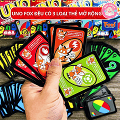 Bộ bài Boardgame - Uno Fox hiệu Foxi - UNO cao cấp-trò chơi thẻ bài siêu hay cuốn hút-gắn kết bạn bè gia đình