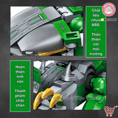 Đồ chơi lắp ráp xếp hình Keepplay 42115 - Robot xanh biến hình