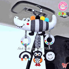 Đồ chơi treo nôi cũi xe đẩy bằng vải bông có âm thanh leng keng cho bé sơ sinh - Pipovietnam