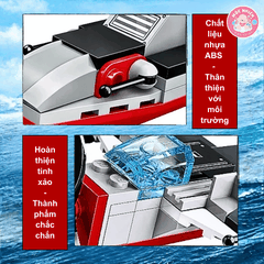 Đồ chơi lắp ráp xếp hình Qman 42205 - Tàu chạy bằng năng lượng hạt nhân (572 mảnh ghép)