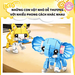 Đồ chơi lắp ráp WOMA C0277 - Những loài vật dễ thương (655 mảnh ghép)