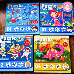 Đồ chơi ghép hình puzzle nam châm gấp lại thành cuốn sổ - Puzzle Foxi 2501 level 2