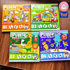Đồ chơi ghép hình puzzle nam châm gấp lại thành cuốn sổ - Puzzle Foxi 2501 Level 1