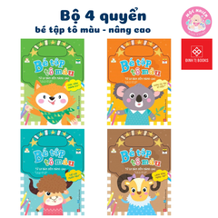 Combo 4 quyển bé tập tô màu tập 2