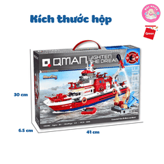 Đồ chơi lắp ráp xếp hình Qman 12028 - Tàu cứu hộ ven biển (589 chi tiết) - Dành cho bé trai từ 6 tuổi