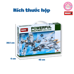 Đồ chơi lắp ráp xếp hình 2 trong 1 Woma C0665 - Tiêm kích biến hình (314 chi tiết)