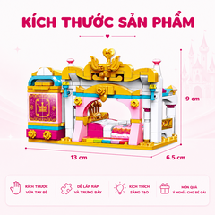 Đồ chơi lắp ráp xếp hình Qman 32012 - Căn phòng công chúa (282 mảnh ghép) - Dành cho bé gái trên 6 tuổi