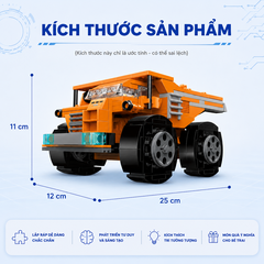 Đồ chơi xếp hình Qman 42204 - Xe xây dựng/ Xe vận tải hạng nặng (463 chi tiết)