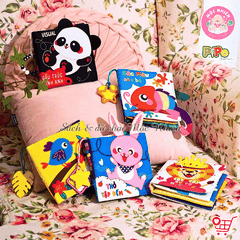 Sách vải tương tác lật mở cho bé nhận biết màu sắc, học chữ, tập đếm, 4 mùa (lẻ cuốn) size cơ bản 15x15 - Pipovietnam