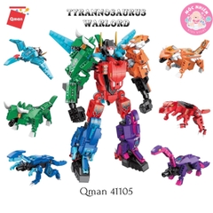 Đồ Chơi Lắp Ráp 6 trong 1 Các Loại Robot Qman 41105 - Chiến binh khủng long