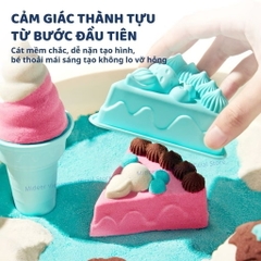 Đồ chơi Cát động lực Mideer kèm dụng cụ tạo hình thủ công làm bánh cho bé cao cấp Color Magic Sand (MD4326)