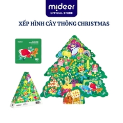 Đồ chơi xếp hình cây thông Noel Mideer bộ lắp ghép mideer Christmas Tale Shaped Puzzle (160 mảnh ghép)