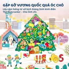 Đồ chơi xếp hình cây thông Noel Mideer bộ lắp ghép mideer Christmas Tale Shaped Puzzle (160 mảnh ghép)