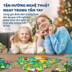 Đồ chơi xếp hình cây thông Noel Mideer bộ lắp ghép mideer Christmas Tale Shaped Puzzle (160 mảnh ghép)