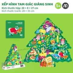 Đồ chơi xếp hình cây thông Noel Mideer bộ lắp ghép mideer Christmas Tale Shaped Puzzle (160 mảnh ghép)