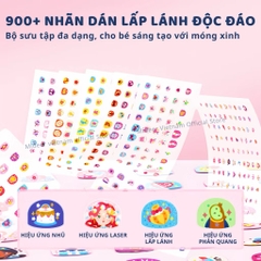 Đồ chơi Sticker dán móng tay cho bé Mideer Nail stickers 4 mẫu miếng dán cho bé gái