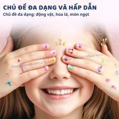 Đồ chơi Sticker dán móng tay cho bé Mideer Nail stickers 4 mẫu miếng dán cho bé gái