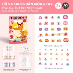 Đồ chơi Sticker dán móng tay cho bé Mideer Nail stickers 4 mẫu miếng dán cho bé gái