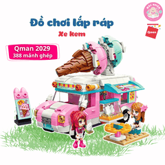 Đồ chơi lắp ráp Qman 2029 - Xe kem (388 mảnh ghép) dành cho bé từ 6 tuổi