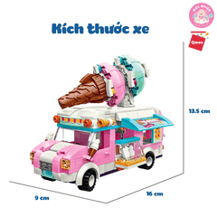 Đồ chơi lắp ráp Qman 2029 - Xe kem (388 mảnh ghép) dành cho bé từ 6 tuổi