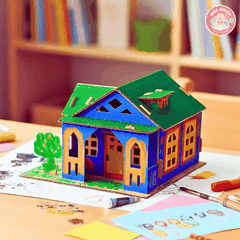 Đồ chơi giấy từ bìa carton cao cấp - Mô hình ngôi nhà lắp ráp Nhà giấy carton mini sáng tạo (Nhiều mẫu) - Magix