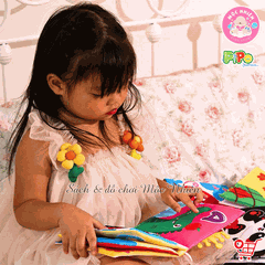 Sách vải tương tác lật mở cho bé nhận biết màu sắc, học chữ, tập đếm, 4 mùa (lẻ cuốn) size cơ bản 15x15 - Pipovietnam