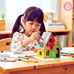 Đồ chơi giấy từ bìa carton cao cấp - Mô hình ngôi nhà lắp ráp Nhà giấy carton mini sáng tạo (Nhiều mẫu) - Magix