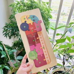 Tranh ghép nối số bằng gỗ dập nổi 3D từ 1-10 nhiều chủ đề giúp bé phát triển tư duy và vận động tinh