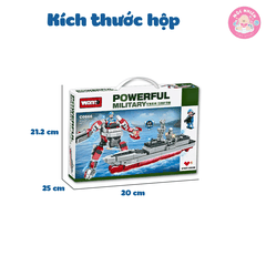 Đồ chơi lắp ráp Woma C0666 - Tàu bảo hộ biến hình (337 mảnh ghép)