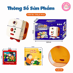 Combo Máy chiếu kể chuyện Lala Story Cinema Bộ tiêu chuẩn và Set cổ tích tiếng Việt  - Lalala baby