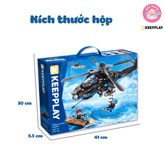 Đồ chơi lắp ráp xếp hình Keepplay 11024 - Máy bay trực thăng quân sự (748 chi tiết)