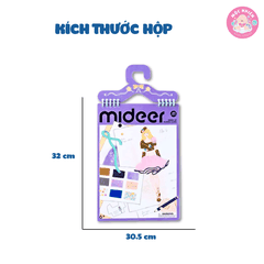 Sổ tay thiết kế thời trang Mideer kèm vải - Đồ chơi cho bé gái Dress-up Fashion Guide MD2348