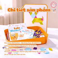Đồ chơi xếp hình nam châm Lala Wooderland bằng gỗ cao cấp phát triển tư duy sáng tạo logic cho bé - Lalala baby