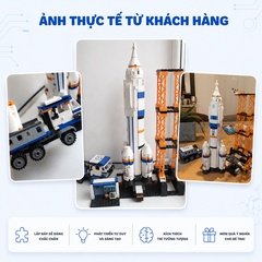Đồ chơi lắp ráp, xếp hình Qman 1140 - Vụ phóng tàu không gian - Bộ lớn 632 mảnh ghép