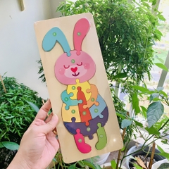Tranh ghép nối số bằng gỗ dập nổi 3D từ 1-10 nhiều chủ đề giúp bé phát triển tư duy và vận động tinh