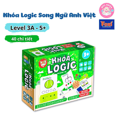 Đồ chơi trí tuệ giải câu đố cho bé từ 3-7 tuổi - Khoá logic phát triển tư duy (Song ngữ Anh Việt) - Hiệu Foxi
