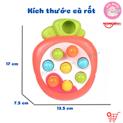Đồ Chơi Sơ Sinh Cho Bé Từ 18 Tháng Tuổi - HUANGER HE8074 Whac-A-Mole - Gõ trứng Hình Cà Rốt