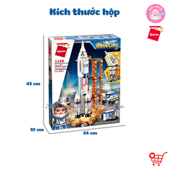 Đồ chơi lắp ráp, xếp hình Qman 1140 - Vụ phóng tàu không gian - Bộ lớn 632 mảnh ghép