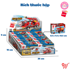 Đồ chơi lắp ráp, xếp hình Qman 1805 - Biệt đội xe cứu hỏa (313 mảnh ghép)