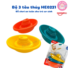 Đồ chơi nhà tắm Huanger HE0221: bộ 3 tàu thủy