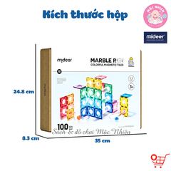 Bộ Stem thiết kế đường bóng Mideer Colorful Magnetic Tiles–Marble Run - đồ chơi nam châm cho bé MD1166
